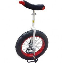Vélos vélo Vélos Monocycle Monocycle 20" pour Débutants / Adultes / Adolescents, avec Jante Épaisse et en Alliage Antidérapante, Exercice D'auto-équilibrage de Cyclisme (Color : Red+White)
