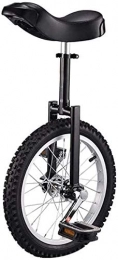 WLGQ Monocycles WLGQ Monocycle, Vélo Réglable 16" 18" 20" 24" Entraîneur de Roues 2.125" Antidérapant Pneu Cycle Équilibre Utilisation pour Débutant Enfants Adulte Exercice Amusant Fitness, Noir, 20Pouces