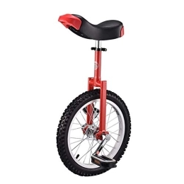 WYFX vélo WYFX Monocycle à Roues de 16 Pouces avec siège de Selle Confortable, pour l'entraînement à l'équilibre, vélo de Route, vélo de Route, Porteur de 150 kg / 330 LB (Couleur : Rouge)