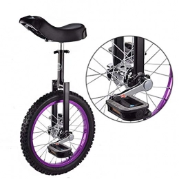 YUHT vélo YUHT Monocycle pour Enfants de 16 Pouces, vélo Amusant d'exercice d'équilibre avec siège Confortable et Roue antidérapante, pour Enfants de 9 à 14 Ans, monocycle Violet