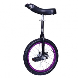 YYLL vélo YYLL Violet monocycle Utilisé for Adulte Professionnel Acrobatie monocycle Roue de Bicyclette monocycle Leakproof Butyl Pneu Roue vélo (Color : Purple, Size : 16inch)