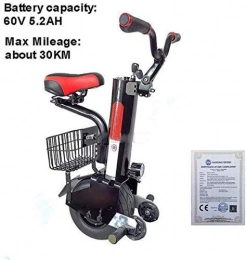ZHANGDONG Monocycles ZHANGDONG Auto-équilibrage Unique Roues Batterie Moto électrique 500W Intelligente de 10 Pouces Scooter électrique monocycle (Taille: 45km)
