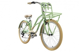 KS Cycling Vélos Cruiser KS Cycling Beachcruiser Kahuna Porte-Bagages Avant pour Femme 26" Vert 41 cm