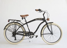 Vélo Cruiser pour homme, fabriqué en Italie, Via Veneto, Homme, black matt