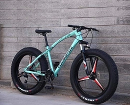 Aoyo vélo 24 pouces Fat Tire Hardtail VTT, Adulte Vélo de montagne, Cadre de double suspension et fourche à suspension tout terrain Vélo de montagne, (Color : Green 3 impeller)