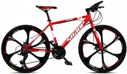 YANQ vélo 24 pouces VTT, résistants VTT légers, vélos Hardtail avec jeu de garde-boue, Adulte vélo unisexe, vitesse 30, Rouge 3 Spoke, 30 vitesse, Rot 6 branches