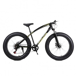 GX97 Vélos de montagnes 26 * 17'' Vélo Puissant 4.0 Gros Pneu Bike 27 Vitesse Neige VTT Vélo pour Adulte Femme / Homme, Black