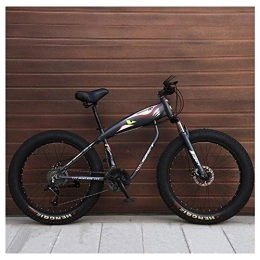 Xiaoyue Vélos de montagnes 26 pouces Mountain Bikes, Fat Tire Hardtail VTT, Cadre en aluminium alpin vélos, des femmes des hommes vélo avec suspension avant, Noir, 24 Vitesse Spoke lalay ( Color : Grey , Size : 21 Speed Spoke )