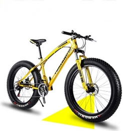 giyiohok Vélos de montagnes 26 pouces VTT semi-rigides avec gros pneu pour adultes hommes femmes vélo de montagne avec suspension avant freins à disque en acier à haute teneur en carbone montagne-21 vitesses_rayons d'or