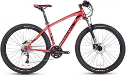 YANQ vélo 27 Vitesse Montagne Cadre de vélo en aluminium 27, 5 pouces vélos de suspension avant, l'homme adulte freins à disque Mountain, Red Bike, rouge