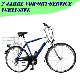MIFA vélo 28 "Trekking 24 vitesses vélo Fourche Messieurs RH Dynamo moyeu Bleu 52 cm