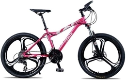 Aoyo Vélos de montagnes Adulte Vélo de route, 24En 21 vitesses VTT, léger en alliage d'aluminium Plein cadre, Suspension avant Roue Etudiante hors route Déplacement des adultes vélo, (Color : Pink)