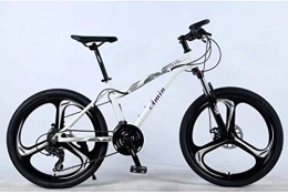 Aoyo vélo Adulte Vélo de route, 24En 21 vitesses VTT, léger en alliage d'aluminium Plein cadre, Suspension avant Roue Etudiante hors route Déplacement des adultes vélo, (Color : White)