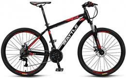 YANQ vélo Adultes 26 pouces VTT 27 vitesses de VTT semi-rigide avec freins à disque, Unisexe Aluminium Mountain Bike, Gris, noir