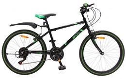 amiGO vélo Amigo Rock - VTT pour garçons et Filles - 26 Pouces - Shimano 18 Vitesses - Convient à partir de 150 cm - avec Frein à Main et béquilles pour vélo - Noir / Vert