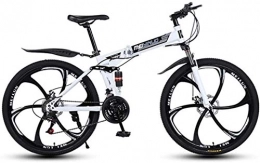 Aoyo Vélos de montagnes Aoyo Vélo de course blanc 26" 21 vitesses VTT pour adultes, cadre en aluminium léger à suspension, fourche suspendue, frein à disque,