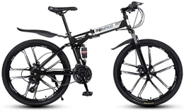 Aoyo vélo Aoyo Vélo de course noir, 26" 21 vitesses, VTT pour adultes, cadre en aluminium léger, suspension complète, fourche à suspension, frein à disque,