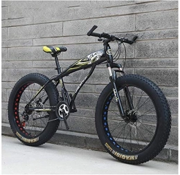 AYHa Vélos de montagnes AYHa Adulte Mountain Bikes, Garçons Filles Fat Tire Mountain Trail Bike, double frein à disque VTT Semi-rigide, cadre en acier haute teneur en Carbone, Vélo