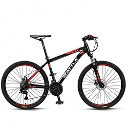 BCX vélo BCX Vélos de montagne adultes de 26 pouces, vélo de montagne semi-rigide 27 vitesses avec frein à double disque, cadre avant en aluminium, vélo de montagne tout terrain, noir