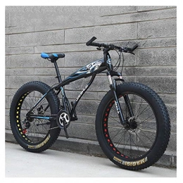 BCX vélo BCX Vélos de montagne adultes, garçons filles Fat Tire Mountain Trail Bike, Dual Disc Brake Hardtail Mountain Bike, cadre en acier à haute teneur en carbone, vélo, bleu E, 26 pouces 21 vitesses, Bleu