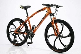  Vélos de montagnes Bicicletta Vélo VTT 26" Frein à disque Suspension Fourche Bicicletta Orange 6 dents 21