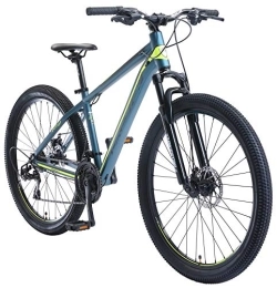 BIKESTAR Vélos de montagnes BIKESTAR VTT en Aluminium, Frein à Disque, 21 Vitesses Shimano, 27.5 Pouces | Mountainbike Cadre 16" Pouces MTB Suspension Avant | Bleu Vert