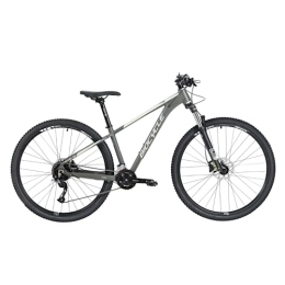 Biocycle Vélos de montagnes Biocycle Kols 29" - Velo Tout Terrain | Fabriqué en Aluminium - Velo VTT à 18 Vitesses | Freins à Disque Hydrauliques (S, Gris)
