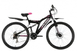 BOSS Vélos de montagnes BOSS Stealth pour Femme Double Suspension pour vélo – Noir / Rose, 66 cm