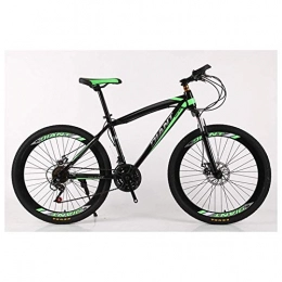 Chenbz Vélos de montagnes Chenbz Sports de Plein air VTT / Unisex Bicyclettes 26 « » Roue légère HighCarbon Cadre en Acier 2130 Frein à Disque Shimano délais, 26" (Color : Green, Size : 24 Speed)