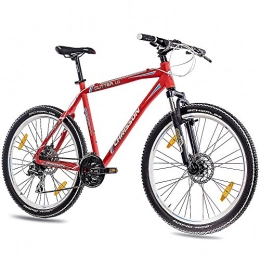 CHRISSON Vélos de montagnes CHRISSON VTT Cutter 1.0 en aluminium avec 24 G ACERA Rouge mat Taille du cadre : 53 cm
