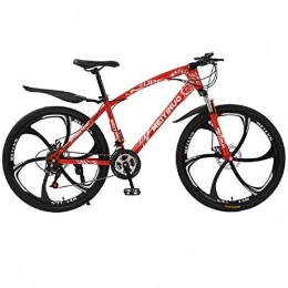 CYCC Vélos de montagnes CYCC Mountain Bike Off-Road Lightweight Dual Disc Brake Shock Absorption Variable Speed ​​Urban Highway Men and Women Adult 27-Speed-Rouge_26 Pouces