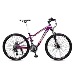 Dsrgwe Vélos de montagnes Dsrgwe VTT, 26” Mountain Bike, Cadre en Aluminium Semi-Rigide vélo, avec Freins à Disque et Suspension Avant, 27 Vitesse (Color : B)
