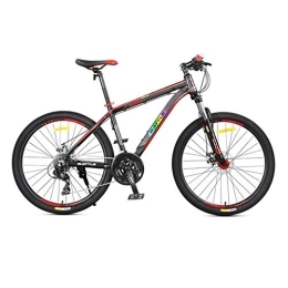 Dsrgwe Vélos de montagnes Dsrgwe VTT, 26” Mountain Bike, Cadre en Aluminium Semi-Rigide Vélos, Double Disque de Frein et de Suspension Avant Verrouillage, 27 Vitesses (Color : Black)