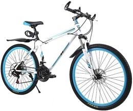 DX Vélos de montagnes DX Vélo de route VTT double frein à disque pour homme et femme 21 vitesses 66 cm, blanc