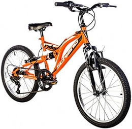 F.lli Schiano Vélos de montagnes F.lli Schiano Rider Full Suspension Shimano Vélo Homme, Orange / Blanc, Taille 20"