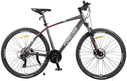 Aoyo Vélos de montagnes Femmes Mountain Bikes, 26 pouces 27 vitesses Mountain Trail Bike, double disque de frein en aluminium Cadre Semi-rigide VTT, siège réglable, (Color : Black)