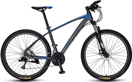 No branded Vélos de montagnes Forever Ye880 Vélo VTT pour adulte avec siège réglable, 66 cm, 33 vitesses, cadre en alliage d'aluminium, gris / bleu, frein à disque hydraulique