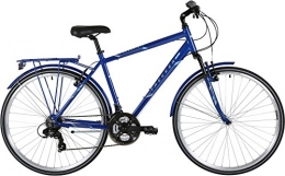 Freespace Vélos de montagnes Freespirit Trekker Plus 21sp Suspension avant vélo hybride pour homme, noir / bleu