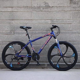 G.Z Vélos de montagnes G.Z VTT, en Acier au Carbone VTT avec Double Freins à Disque, 21-27 Option de Vitesse, 24-26 Pouces Roue de vélo, Adulte Vélo Bleu, B, 24 inch 24 Speed