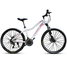GJZM vélo GJZM Mountain Bike Womens Mountain Bikes, 21-Speed ​​Dual Disc Brake Mountain Trail Bike, Suspension Avant Hardtail Mountain Bike, Adult Bicycle, 26 inches Pink