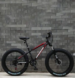 GMZTT Vélos de montagnes GMZTT Vlo Unisexe Fat Tire Adult Mountain Bicycle, Double Frein Disque / Haut-Carbone Cadre en Acier Vlos Cruiser, Plage de motoneige vlo, 26 Pouces Roues (Color : Red, Size : 27 Speed)