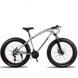 GX97 vélo GX97 Fat Bike vélo Tout-Terrain sur la Plage 27 Vitesses vélo de Montagne 4.0 pneus Larges pour Adultes en extérieur, Silver