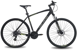 Hiland Vélos de montagnes HILAND 700C vélo Hybride avec Cadre Aluminium Shimano 24 Vitesses Vitesse Lock-Out Fourche à Suspension Frein à Disque vélo de Ville…