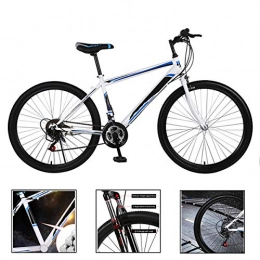  vélo Hommes VTT, vélos Montagne suspe Hommes, antidérapante / Brise-Vent / Haut de Gamme / résistant à l'usure / Anti-Coup de Poignard à vélo, Blanc, 21 Speed 26 inch