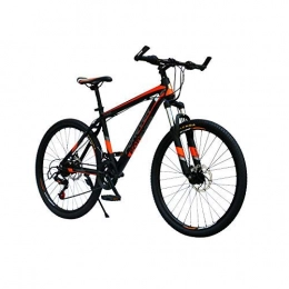 Implicitw vélo Implicitw 26" Cadre en alliage d'aluminium 24 vitesses à double disque de frein de montagne Noir / orange / 24 vitesses Noir orange_26