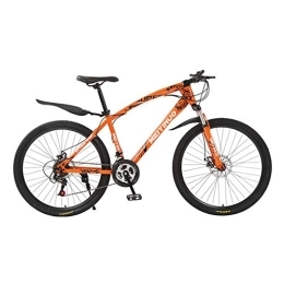 JIAODIE Vélos de montagnes JIAODIE Vélo de route hybride pour homme / femme, 21 vitesses, 30 rayons, double frein à disque, acier à haute teneur en carbone, plusieurs couleurs, orange