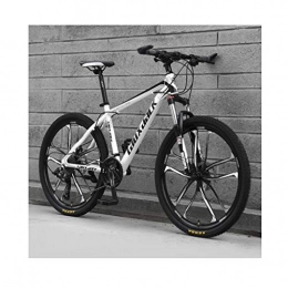 JXXU Vélos de montagnes JXXU VTT 26 pouces 21 vitesses pour adulte - Vélo d'extérieur - Double frein à disque - Selle réglable - Cadre en acier à haute teneur en carbone, D