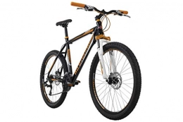 KS Cycling vélo KS Cycling Mixte - Vélo VTT Hardtail 26" Compound Blanc RH 51cm Noir Orange 26
