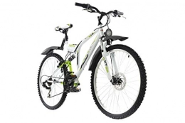 KS Cycling Vélos de montagnes KS Cycling VTT ATB Fully 26'' Zodiac Blanc / Vert RH 48 cm Homme, 48