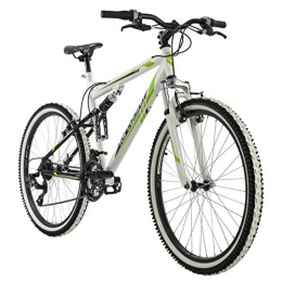 KS Cycling Vélos de montagnes KS Cycling Vélo VTT Fully 26" Scrawler pour Homme Blanc RH 48 cm